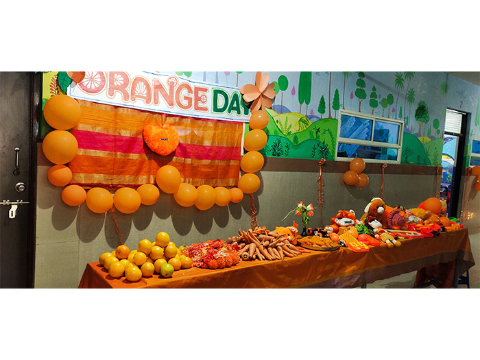 Orange Day & Rakshabandhan celebration by Montessori kids
